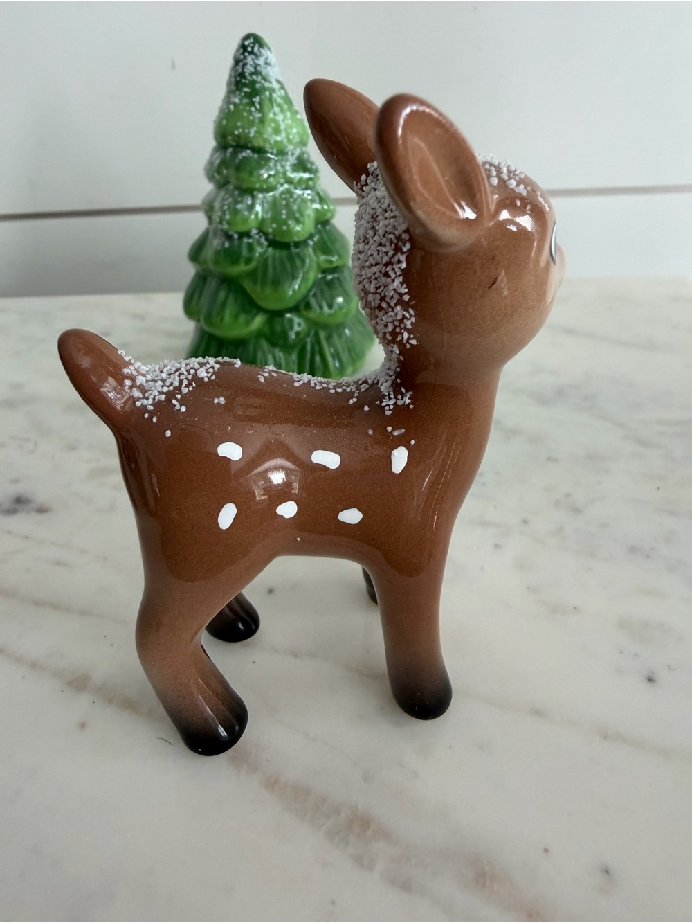 Brown Deer and Tree Ceramic Christmas - Picture 5 of 6